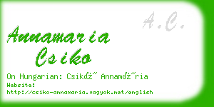 annamaria csiko business card